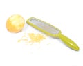 Stainless steel grate zester with lemon