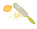Stainless steel grate zester with lemon