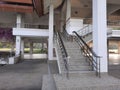 stainless steel handrails are installed