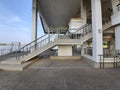 stainless steel handrails are installed