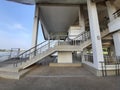 stainless steel handrails are installed