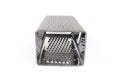 Stainless steel kitchen box four-sided grater, bottom view Royalty Free Stock Photo