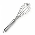 Stainless steel kitchen whisk with a Royalty Free Stock Photo
