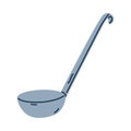 Stainless Steel Ladle with Long Handle as Cooking Utensil Vector Illustration Royalty Free Stock Photo