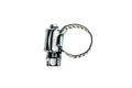 Stainless Steel Metal Hose Clamp isolated on a white background.