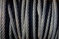 Stainless steel metallic braided twisted wire Royalty Free Stock Photo