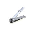 Stainless steel nail clippers isolated on a white background Royalty Free Stock Photo