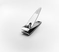 Stainless steel nail cutter Isolated on white background Royalty Free Stock Photo