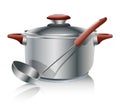 Stainless steel pan Royalty Free Stock Photo