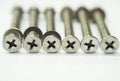 Stainless Steel Philips Head Bolt and Lock Nut Royalty Free Stock Photo