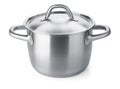 Stainless steel pot Royalty Free Stock Photo