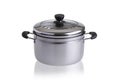 Stainless steel pot with cover Royalty Free Stock Photo