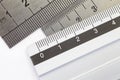 Stainless steel ruler Royalty Free Stock Photo