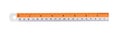 Stainless steel Ruler on White background Royalty Free Stock Photo