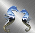 Stainless steel seahorses