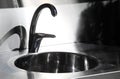 Stainless steel sink Royalty Free Stock Photo