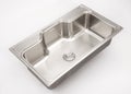 Stainless steel sink Royalty Free Stock Photo