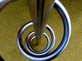 Stainless steel spiraling pipe in playground Royalty Free Stock Photo