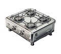 Stainless steel stove equipment for modern cooking