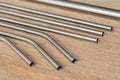 Stainless steel straws for reusable and reduce the use of plastic straw Royalty Free Stock Photo