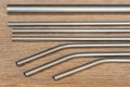 Stainless steel straws for reusable and reduce the use of plastic straw Royalty Free Stock Photo