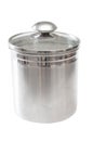 Stainless steel sugar canister Royalty Free Stock Photo