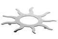 Stainless Steel Sun Shaped Trivet Royalty Free Stock Photo