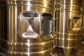 Stainless steel tank at the winery for wine Cellar And Production Royalty Free Stock Photo