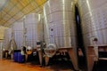 Stainless steel tanks for fermentation in modern Malbec wine factory, San Juan, Argentina, also seen in Mendoza Royalty Free Stock Photo