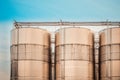 Stainless steel tanks for wine Royalty Free Stock Photo