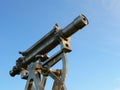 Stainless steel theodolite sculpture in Consett Royalty Free Stock Photo