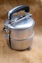 Stainless steel tiffin box Royalty Free Stock Photo