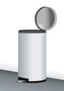 Stainless steel trash can