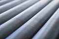 Stainless steel tubes with cooling ribs Royalty Free Stock Photo