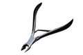 Stainless steel two-pronged dead skin scissor cuticle close Royalty Free Stock Photo