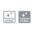 Stainless steel vector label