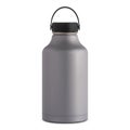 Stainless steel water bottle template. Thermo flask Royalty Free Stock Photo