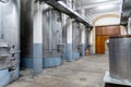 Stainless Steel Wine Fermentation Tanks in a Modern Winery Royalty Free Stock Photo