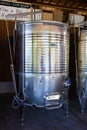 Stainless Steel Wine Tanks Royalty Free Stock Photo