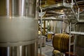 Stainless steel wine vats Royalty Free Stock Photo