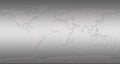 Stainless Steel World map Royalty Free Stock Photo