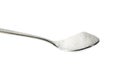 Teaspoon with sugar isolated on white background Royalty Free Stock Photo