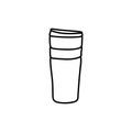 Stainless thermos drink line simple logo