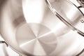 Stainless vog pan texture clode up view  - Image Royalty Free Stock Photo