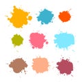 Stains, Blots, Splashes Set Royalty Free Stock Photo