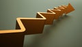 Stair arrow business concept rendered Royalty Free Stock Photo