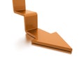 Stair arrow business concept rendered Royalty Free Stock Photo