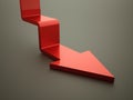 Stair arrow business concept rendered Royalty Free Stock Photo