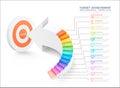 stair arrow infographic timeline template background Royalty Free Stock Photo