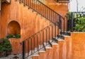 Stair on the classic orange building